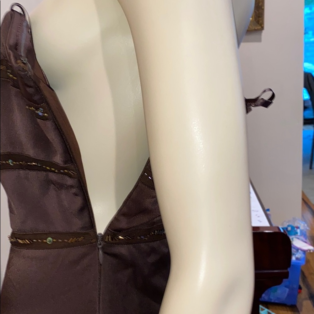 BCBG silk poly satin gown - Picture 5 of 7